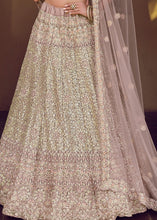 Laden Sie das Bild in den Galerie-Viewer, Lilac Purple Soft Net Lehenga Choli with Sequins, Thread, Zari &amp; Dori work