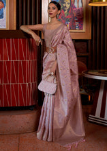 Load image into Gallery viewer, Opera Mauve Purple Woven Tussar Silk Saree