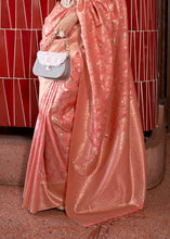 Load image into Gallery viewer, Brink Pink Woven Tussar Silk Saree