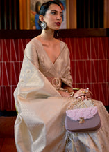 Load image into Gallery viewer, Beige Brown Woven Tussar Silk Saree
