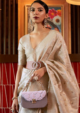 Load image into Gallery viewer, Beige Brown Woven Tussar Silk Saree