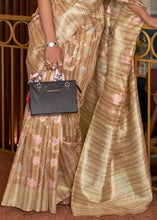 Load image into Gallery viewer, Shades Of Brown Handloom Weaving Linen Silk Saree