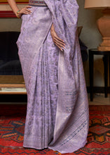 Load image into Gallery viewer, Ube Purple Kashmiri Woven Cotton Silk Saree