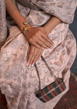 Load image into Gallery viewer, Valentine Pink Kashmiri Woven Cotton Silk Saree