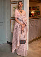 Load image into Gallery viewer, Valentine Pink Kashmiri Woven Cotton Silk Saree