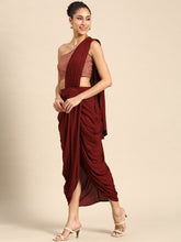 Load image into Gallery viewer, Cowl Skirt with dupatta drape and blouse