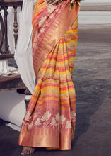 Load image into Gallery viewer, Multi Coloured Printed Designer Silk Saree with Weaving Border