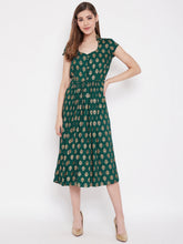 Load image into Gallery viewer, Midi Flare Dress with front loops