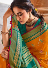 Load image into Gallery viewer, Carrot Orange Soft Silk Saree with Embroidered Blouse