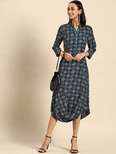 Load image into Gallery viewer, Front cowl mandarin collar Dress