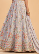 Load image into Gallery viewer, Light Lavender Purple Georgette Anarkali Suit with Multi Thread &amp; Zari Embroidery work