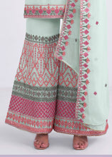 Load image into Gallery viewer, Arctic Blue Designer Georgette Embroidered Suit