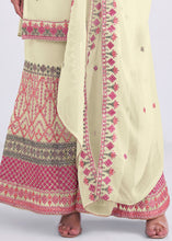 Load image into Gallery viewer, Blonde Yellow Designer Georgette Embroidered Suit