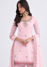 Load image into Gallery viewer, Baby Pink Designer Georgette Embroidered Suit