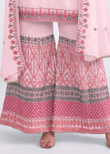 Load image into Gallery viewer, Baby Pink Designer Georgette Embroidered Suit