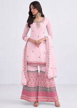 Load image into Gallery viewer, Baby Pink Designer Georgette Embroidered Suit