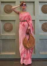 Load image into Gallery viewer, French Pink Chikankari Weaving Silk Saree with Sequins work