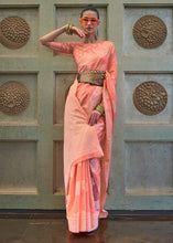 Load image into Gallery viewer, Salmon Orange Chikankari Weaving Silk Saree with Sequins work