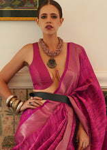 Load image into Gallery viewer, Magenta Pink Two Tone Handloom Weaving Organza Silk Saree : Top Pick