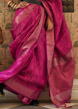 Load image into Gallery viewer, Magenta Pink Two Tone Handloom Weaving Organza Silk Saree : Top Pick