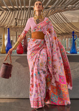 Load image into Gallery viewer, Flamingo Pink Jamawar Woven Cotton Silk Saree