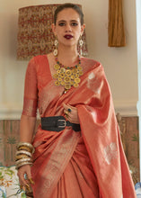 Load image into Gallery viewer, Shades Of Red Woven Satin Tissue Silk Saree