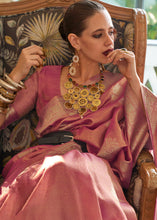 Load image into Gallery viewer, Shades Of Pink Woven Satin Tissue Silk Saree