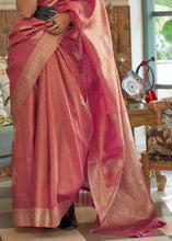 Load image into Gallery viewer, Shades Of Pink Woven Satin Tissue Silk Saree