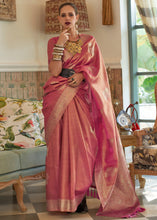 Load image into Gallery viewer, Shades Of Pink Woven Satin Tissue Silk Saree