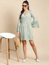 Load image into Gallery viewer, Printed Bell sleeve Dress