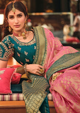 Load image into Gallery viewer, Vivid Green Woven Banarasi Silk Saree with Embroidered Blouse