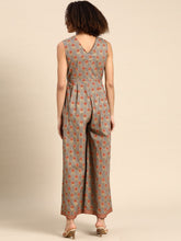 Load image into Gallery viewer, Overlap neck pleated jumpsuit