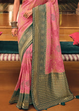Load image into Gallery viewer, Vivid Green Woven Banarasi Silk Saree with Embroidered Blouse