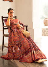 Cargar imagen en el visor de la galería, Syrup Brown Banarasi Jamawar Kashmiri Woven Silk Saree