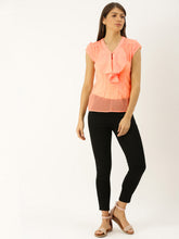 Load image into Gallery viewer, frill neck cap sleeve blouse