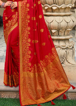Load image into Gallery viewer, Bridal Red Zari Woven Kanjivaram Silk Saree