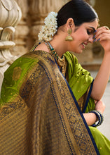 Load image into Gallery viewer, Pear Green Zari Woven Kanjivaram Silk Saree