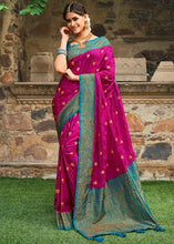 Load image into Gallery viewer, Magenta Pink Zari Woven Kanjivaram Silk Saree