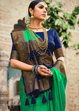Load image into Gallery viewer, Sea Green Zari Woven Kanjivaram Silk Saree