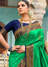 Load image into Gallery viewer, Sea Green Zari Woven Kanjivaram Silk Saree
