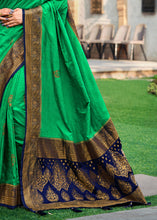 Load image into Gallery viewer, Sea Green Zari Woven Kanjivaram Silk Saree
