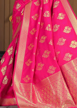 Load image into Gallery viewer, Hot Pink Soft Silk Woven Saree with Zari work