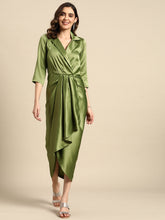 Load image into Gallery viewer, Shirt Dress with front Drape