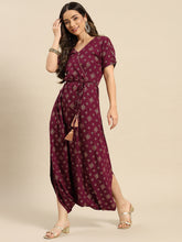 Carica l'immagine nel visualizzatore Galleria,Overlap neck dhoti jumpsuit