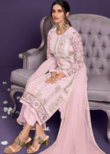 Carica l&#39;immagine nel visualizzatore Galleria,Baby Pink Georgette Salwar Suit with Thread, Zari &amp; Sequence work