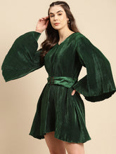 Load image into Gallery viewer, Flared mini dress with belt