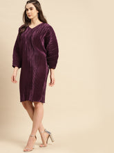 Load image into Gallery viewer, Dolman sleeve fitted midi dress