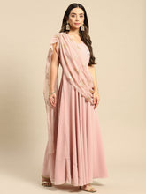 Laden Sie das Bild in den Galerie-Viewer, Long flare dress with dupatta drape
