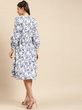 Load image into Gallery viewer, Midi Layered dress with balloon sleeve