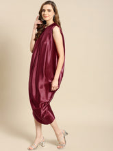 Load image into Gallery viewer, Asymmettric side cowl dress